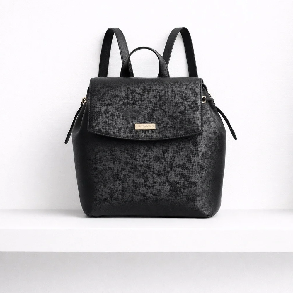 Kate Spade Jessie Laurel Way Black Saffiano Leather Backpack Gold Hardware